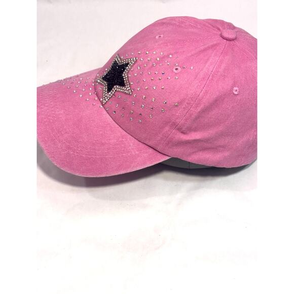 Handmade Rhinestone Shooting Star Bling Streetwear Baseball Cap Hat - Picture 3 of 9